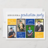 Invitation Fête des diplômés des couleurs de l'école (Devant)