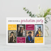 Invitation Fête des diplômés des couleurs de l'école (Debout devant)