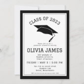 Invitation Fête des diplômes d'université moderne (Devant)