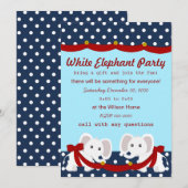 Invitation Fête des éléphants blancs (Devant / Derrière)