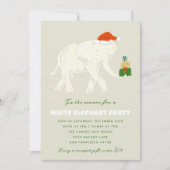 Invitation Fête des éléphants blancs illustrée (Devant)