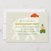 Invitation Fête des éléphants blancs illustrée (Devant)