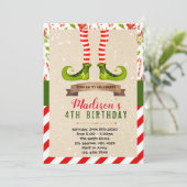 Invitation Fête des elfes de Noël (Debout devant)