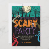 Invitation Fête des Enfants Éffrayant Halloween (Devant)