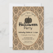 Invitation Fête des Esprits d'Halloween Damas Vintage (Devant)