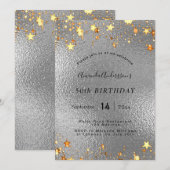 Invitation Fête des étoiles d'or d'argent (Devant / Derrière)