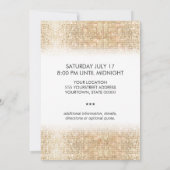 Invitation Fête des Faux d'or moderne (Dos)