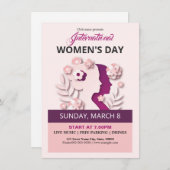 Invitation Fête des femmes Circulaire (Devant / Derrière)