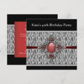 Invitation Fête des femmes du Zèbre Noir 40ème anniversaire (Devant / Derrière)