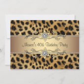 Invitation Fête des femmes Empreintes de léopard 40e annivers (Devant)