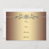 Invitation Fête des femmes Empreintes de léopard 40e annivers (Dos)