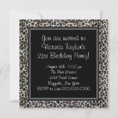 Invitation Fête des femmes léopard 21e anniversaire (Dos)