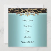Invitation Fête des femmes léopard 21e anniversaire (Dos)
