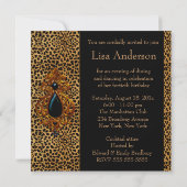Invitation Fête des femmes léopard 40e anniversaire (Dos)