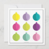 Invitation Fête des Fêtes aux Ornements lumineux rétro (Devant)