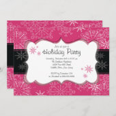 Invitation Fête des fêtes de Fête des Pink & Black (Devant / Derrière)