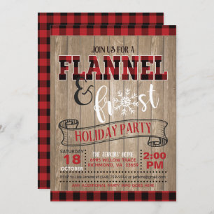 Invitation Fête des Fêtes de Flanel et de Frost -
