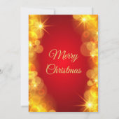 Invitation Fête des fêtes de la Parties scintillant d'or (Dos)