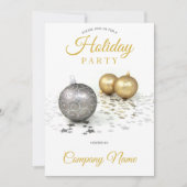 Invitation Fête des Fêtes de l'entreprise Star Gold d'Argent (Devant)