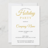 Invitation Fête des Fêtes de l'entreprise Star Gold d'Argent (Dos)