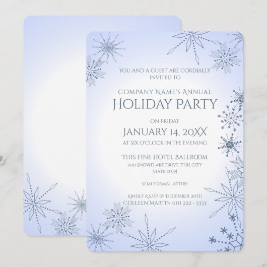 Invitation Fête des fêtes de neige d'hiver (Devant / Derrière)