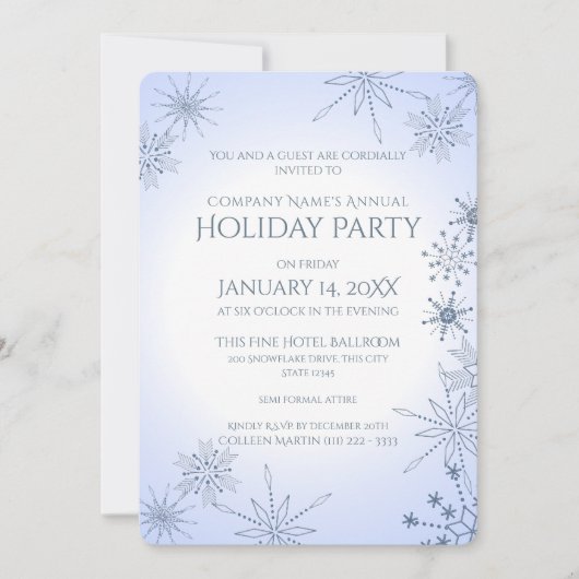 Invitation Fête des fêtes de neige d'hiver (Devant)