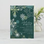 Invitation Fête des fêtes de neige magnifique (Debout devant)