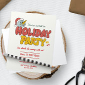 Invitation fête des fêtes de neige mignonne