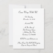 Invitation Fête des fêtes de Noël (Dos)