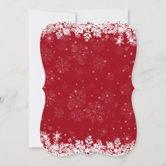 Invitation Fête des fêtes de Noël blanc moderne (Dos)