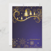 Invitation Fête des Fêtes de Noël Chic Snowflakes (Dos)