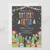 Invitation Fête des fêtes de Noël de Cactus (Devant)