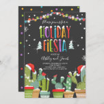 Invitation Fête des fêtes de Noël de Cactus<br><div class="desc">◦ Une façon parfaite d'invitation de vos invités à votre fête de Noël Fiesta Cactus!</div>