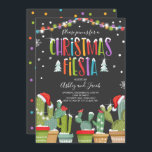 Invitation Fête des fêtes de Noël de Cactus<br><div class="desc">◦ Une façon parfaite d'invitation de vos invités à votre fête de Noël Fiesta Cactus!</div>