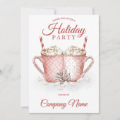 Invitation Fête des fêtes de Noël de Hot Cocoa Mugst (Devant)