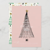 Invitation Fête des fêtes de Noël de la Parties scintillant l (Devant / Derrière)