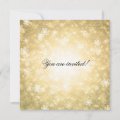 Invitation Fête des fêtes de Noël officielles de l'or (Dos)