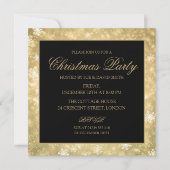 Invitation Fête des fêtes de Noël officielles de l'or (Devant)