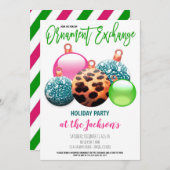 Invitation Fête des fêtes d'échange d'ornements (Devant / Derrière)