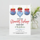 Invitation Fête des fêtes d'échange d'ornements (Debout devant)