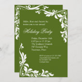 Invitation Fête des fêtes d'entreprise Emerald (Devant / Derrière)