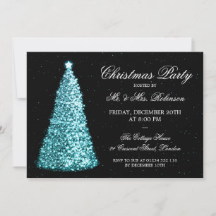 Invitation Fête des Fêtes des Arbres de Noël à l'élégante Tur