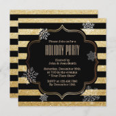 Invitation Fête des Fêtes des Flèches noires et d'or (Devant / Derrière)