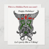 Invitation Fête des fêtes - Fête comme un viking (Devant / Derrière)