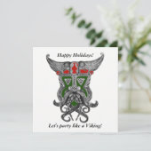 Invitation Fête des fêtes - Fête comme un viking (Debout devant)