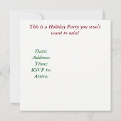 Invitation Fête des fêtes - Fête comme un viking (Dos)