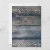 Invitation Fête des fêtes Jingle en bois rustique (Dos)