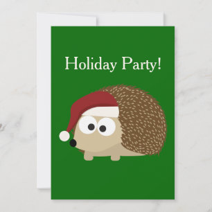 Invitation Fête des fêtes ! Père Noël Hedgehog