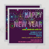 Invitation Fête des feux d'artifice pour la fête de la Saint- (Devant / Derrière)