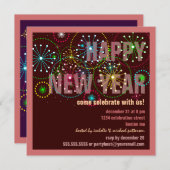 Invitation Fête des feux d'artifice pour la fête de la Saint- (Devant / Derrière)